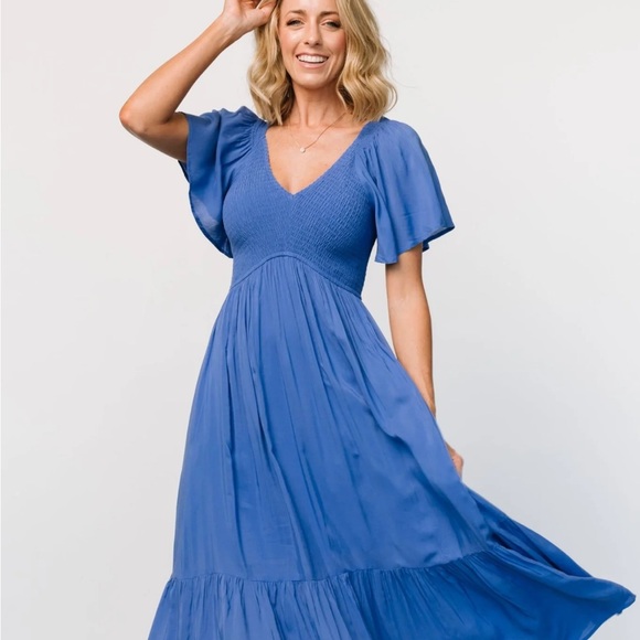 Baltic Born Felicity Smoked Dress, Blue - Picture 6 of 6